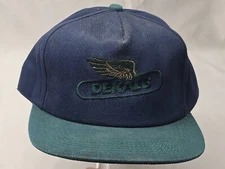 Vintage DEKALB Embroidered Hat - Snapback Trucker Herringbone Cap - ONE SIZE USA