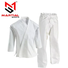 Martial Sports Heavyweight Karate Uniform Gi - White - 14 oz - Free Shipping