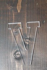Letter V PlexiGlass Cut Acrylic Arts and Craft Home Decor Alphabet Transparent