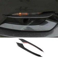 For Ford Mustang 2015-17 ABS Carbon Fiber Front Bumper Canards Lip Splitter Fins