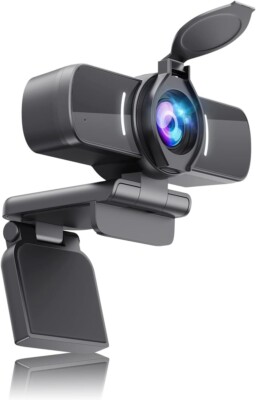 Webcam with Microphone, 1080P 30fps HD Webcams, USB 2.0 Computer Webcam,
