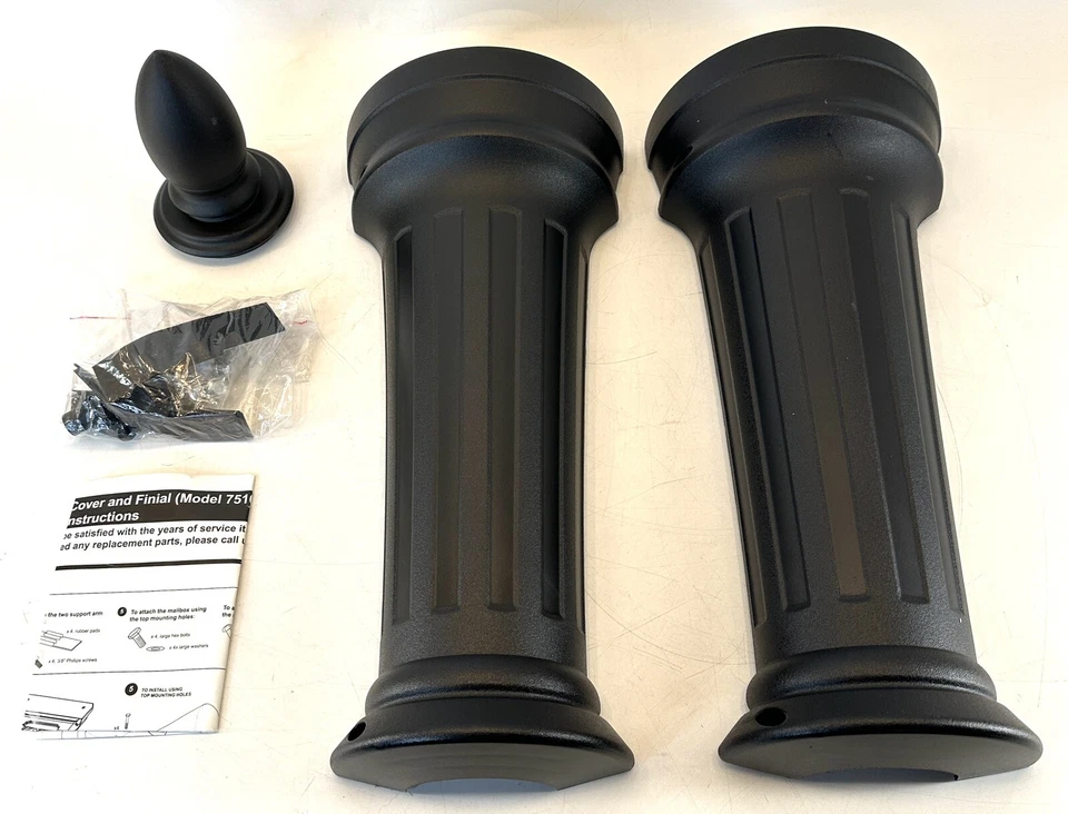 Architectural Mailboxes Hamilton In Ground Steel Mailbox Post In Black 7510B-10 - Image 4 of 4