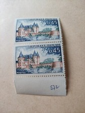 Bloc 2 TIMBRES  FRANCE 1961 YT N° 1313 Château De Sully-sur-Loire
