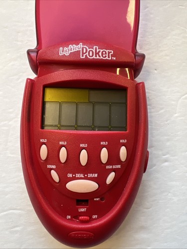 Vintage Radical Lighted Hand Held Poker Flip Top Video Game Tested Works 2003 - Picture 2 of 5
