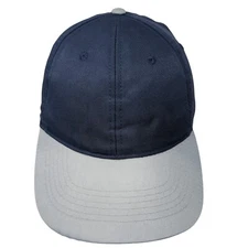 Unbranded Snapback Hat Blue One Size Adjustable Vented Holes 6 Panel Blank
