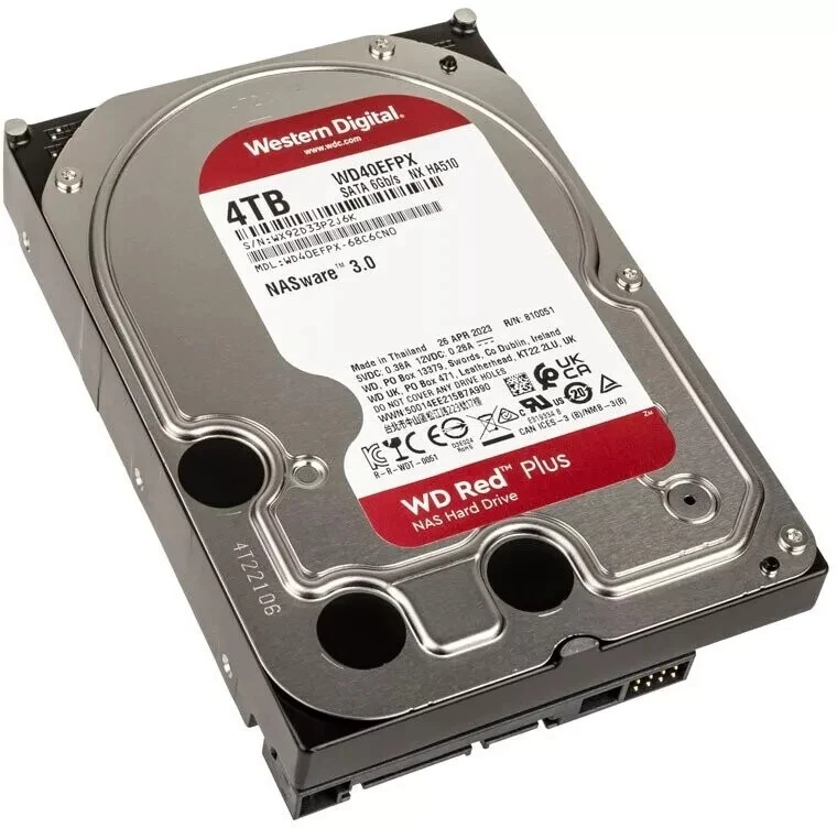 WD Red 4TB  3.5" HDD 5400RPM SATA III 128MB NAS Hard Disk WD40EFPX - Immagine 2 di 4