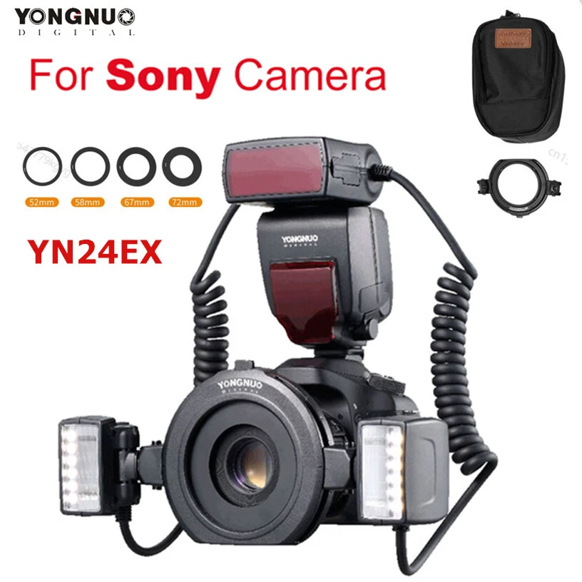 YONGNUO YN24EX E-TTL Twin Lite Macro Flash Speedlite Led Light for Sony Cameras - Image 2 of 4