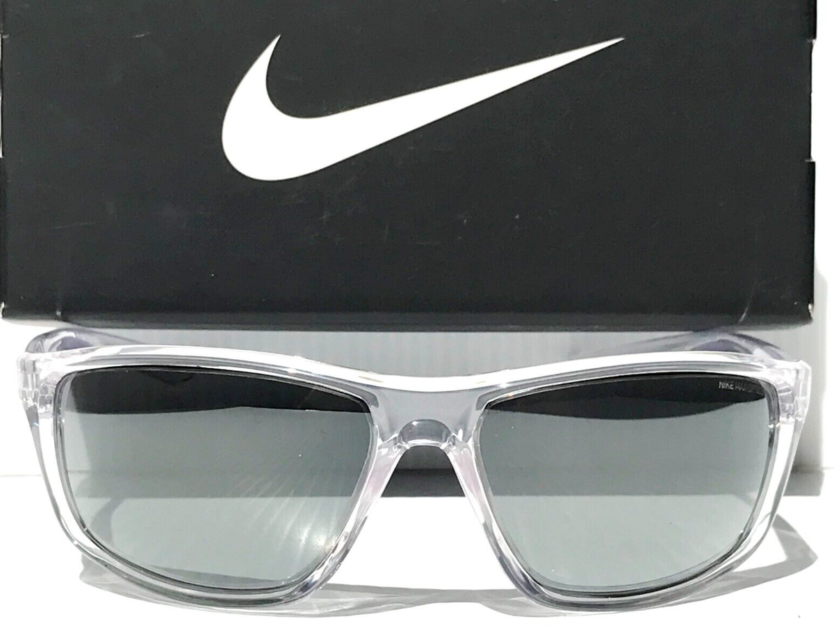 NEW NIKE ADRENALINE Clear Grey MAX Optics Silver Mirror Lens