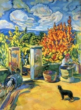 Dream-art Oil painting Our-Yard-Nicolas-Tarkhoff-oil-painting impression view