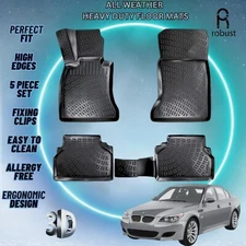 Custom Floor Mats Fits BMW 5 2004-2010 TPE Rubber All Weather Protect Liners 5pc