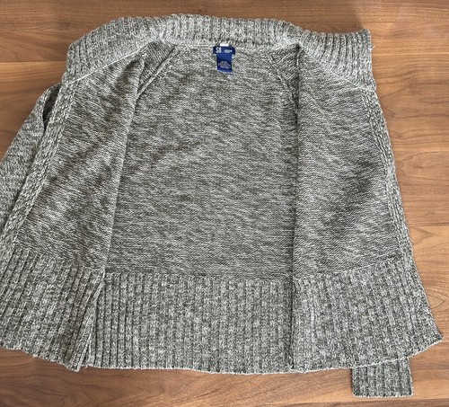 SO Womens Green Open Cardigan Knit Long Sleeve Sweater Size M - Picture 4 of 10