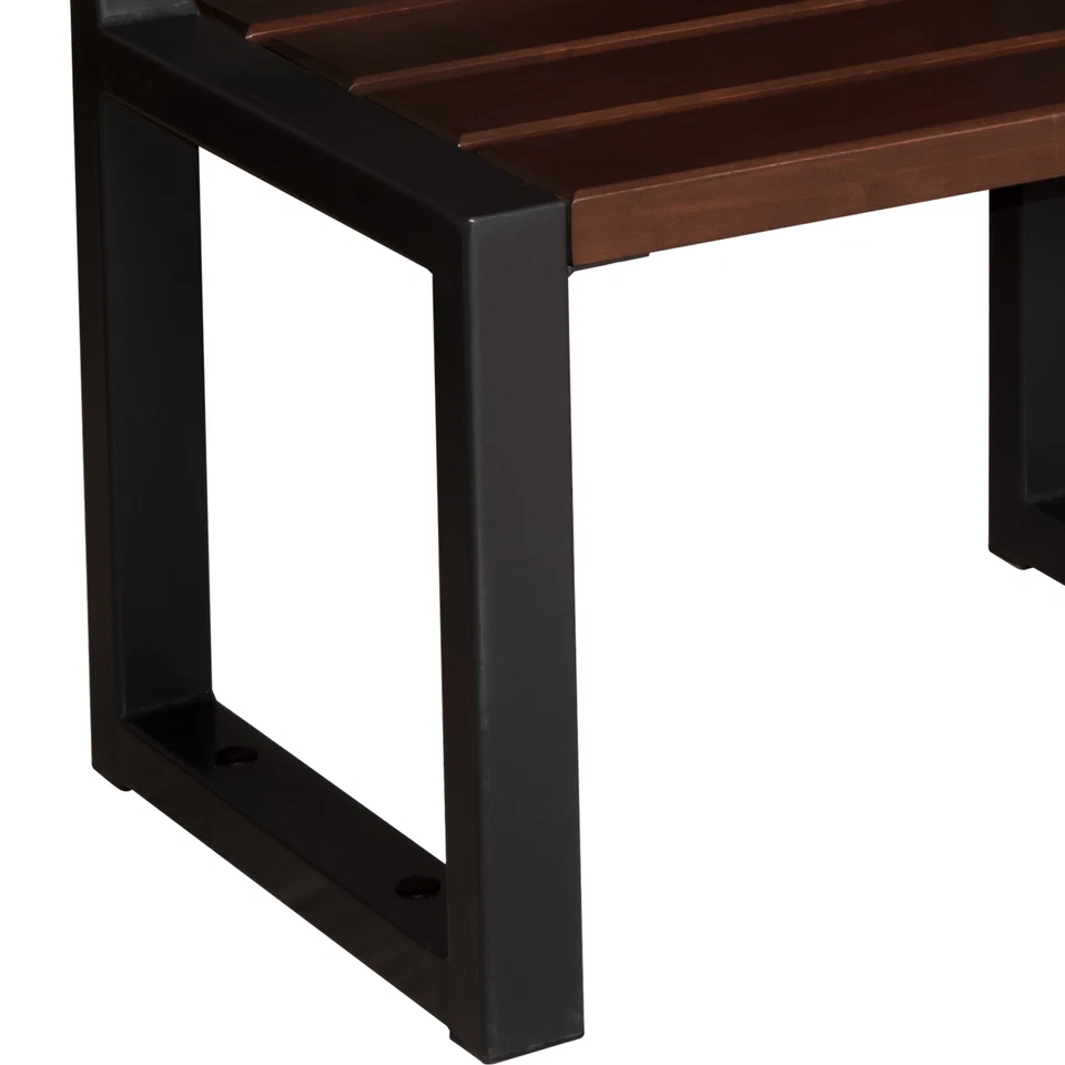 Parkbank Gartenbank Wetterfest 2-3 Sitzer Dunkelbraun Gartenmöbel Sitzbank DE! - Bild 3 von 4