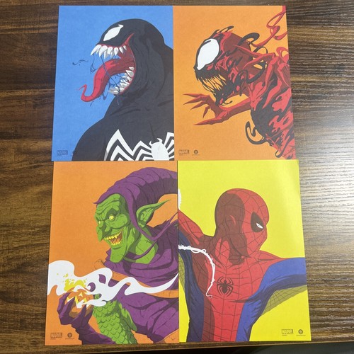 Menge 4 Amazing Spider-Man Greymatter Kunst 7" x 5" Drucke Gift, Gemetzel, Kobold