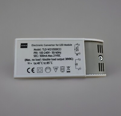 LED Ersatz Trafo OBI Electronic Convertor Led Module Netzteil 500mA 21V Max30VDC