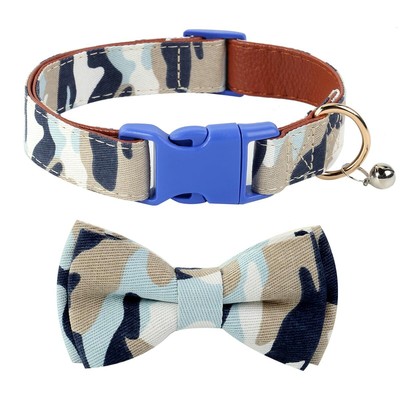 Dog Collar with Bow Tie- Adjustable pet Collar for Dogs with Plastic Buckle C...