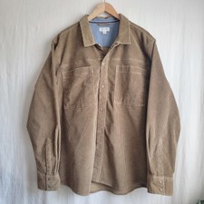 Sun + Stone Brown Corduroy Long Sleeve Button Up Shacket Size Xlarge