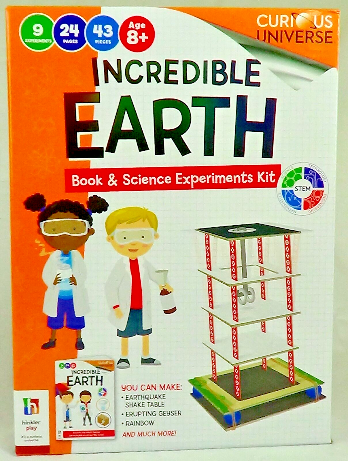 Incredible Earth Book & Science Experiment Kit Hinkler Curious Universe STEM
