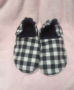 plaid baby shoes
