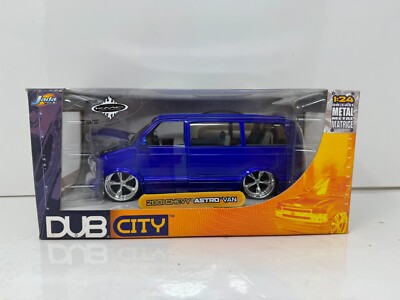 Jada Dub City 2001 Chevy Astro Van Blue 1:24 Diecast KMC Wheels 20