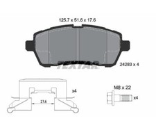 TEXTAR Bremsbelagsatz für Ford Fiesta Mk 6 JA8 JR8 Mazda 2 DE DH Bremse vornne