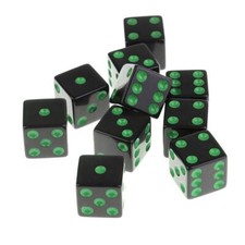 10pcs 6 Sided Dotted , 16mm Die Cubes Blocks for Role