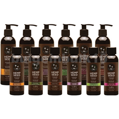 Earthly Body Hemp Seed Moisturizing Massage Lotion - Choose Scent & Size