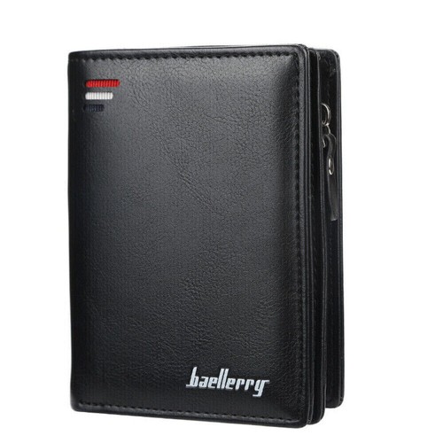 Men Short Anti Theft Leather Wallet Zipper Wallet Small Card Man Short Purse US - Picture 12 of 20