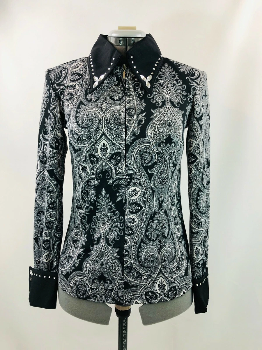 Veste Chemise Western Pour équitation Showmanship - Grande Taille Femme, Occasion, Fabriquée Aux États-Unis