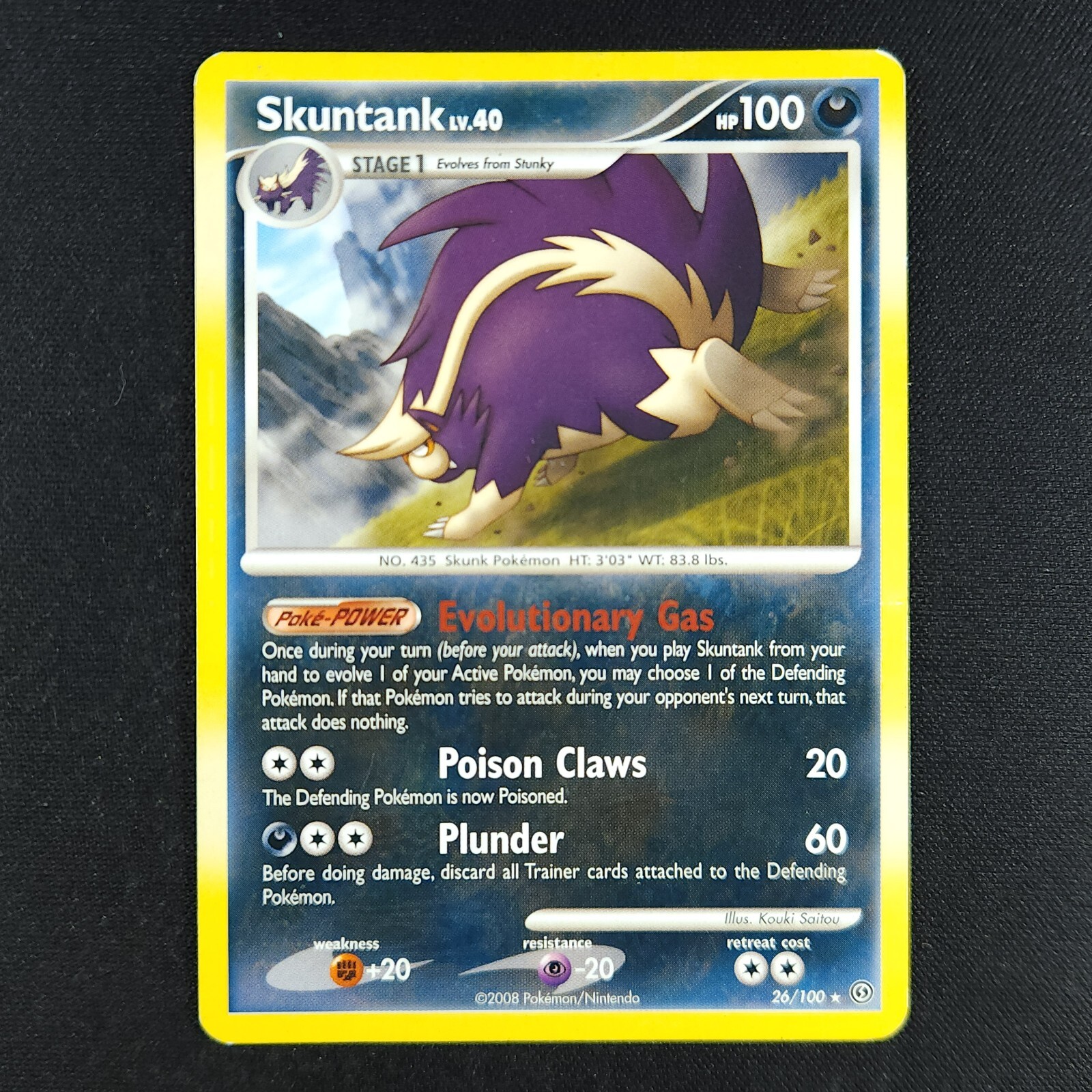 Skuntank 26/100 - Stormfront - Pokemon Card