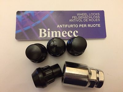 M14X1.5 SCHWARZ BIMECC LEICHTMETALLFELGEN SICHERUNGSMUTTERN PASSEND FÜR LAND RANGE ROVER SIEHE LISTE