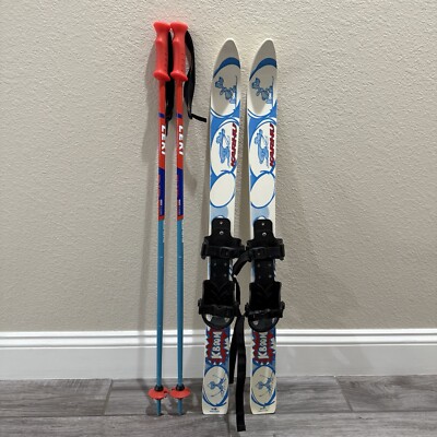 Karhu Kboom Skis 90 cm and Leki Rider TS Series 90 36  Poles