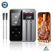 Wireless Meat Thermometer Bluetooth 6 Sensors 0.5s Instant Read 2 Probes Digital