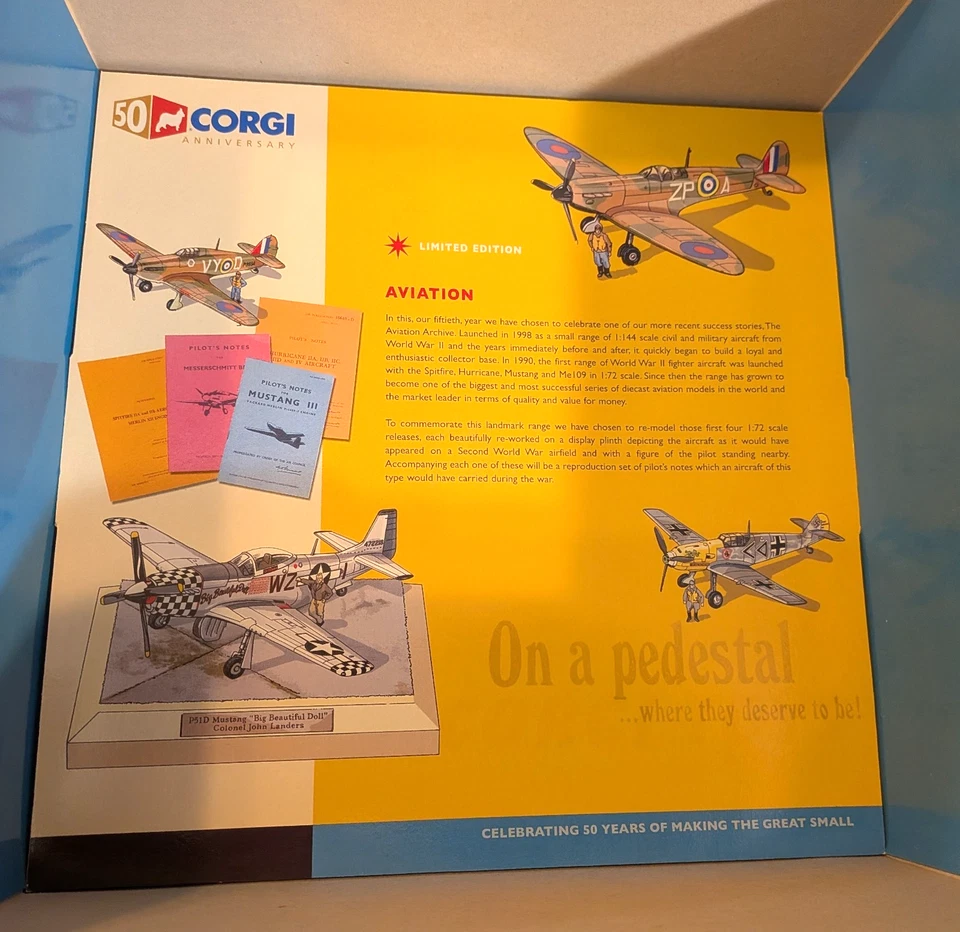 Corgi 1/72 Messerschmitt BF109E-4 JG-3 Hans Von Hahn - 50th Anniversary #AN32107 - Image 4 of 4