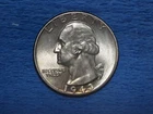 1943 P Washington Silver Quarter, BU, Uncirculated.