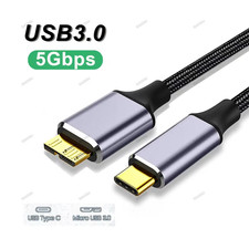 External Hard Drive Cable USB C 1.5FT, 10Gbps Micro B 3.0 to Type C Cord Wire Re