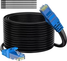 Cat 6 Outdoor Ethernet Cable 250 Ft, Gbps Heavy Duty Internet Cable