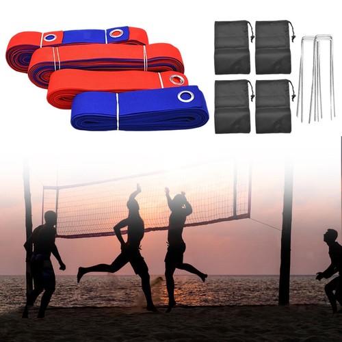 Beachvolleyball-Linien-Set mit Metallankern und Sandsäcken für den - Bild 6 von 7
