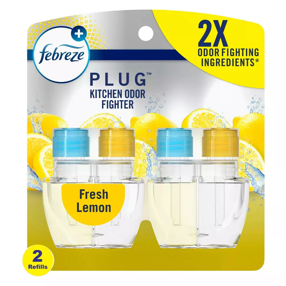 Освежитель воздуха Febreze Kitchen Fade Defy Plug с ароматом свежего лимона - 2 шт.