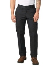 Dickies Men's Regular Fit Twill Stretch Cargo Pants Straight Leg - Black 38x30