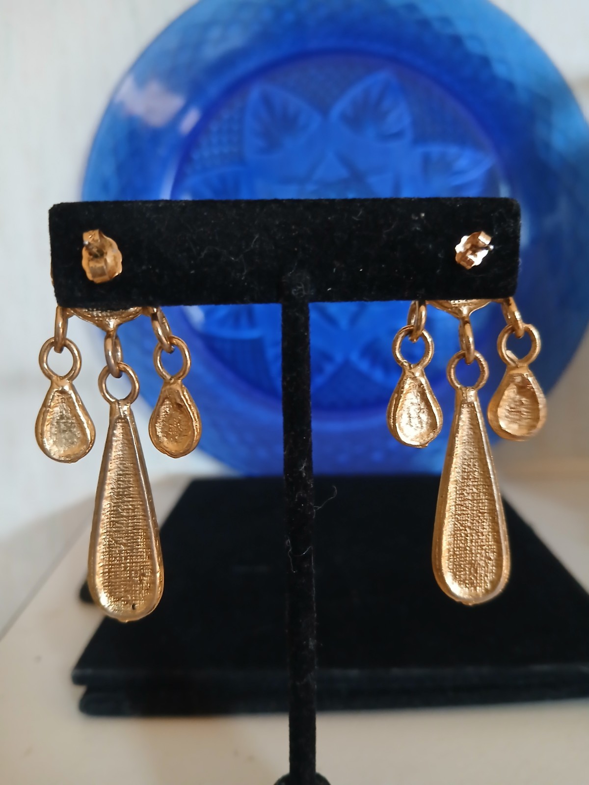 Dangle earrings,circular stud and 3 Teardrop shap… - image 10