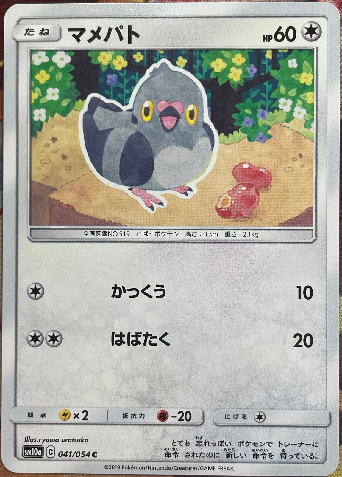 Pidove - 041/054 C - GG End SM10a Pokemon 2019