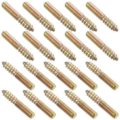 20Pcs M4x25mm Hanger Bolt Double Headed Bolt Self-Tapping Screw