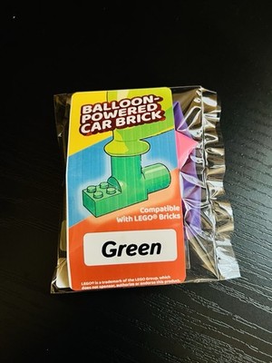 Balloon Powered Car Building Brick. LEGO Compatible 3D Printed Handmade