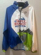 PRIMAL Cycling Windbreaker Jacket L Triple Bypass Colorado Team Evergreen 2013