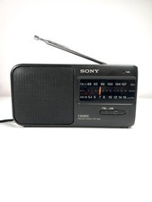 Sony ICF-390 AM/FM 2 Band Portable Radio Working   Vintage