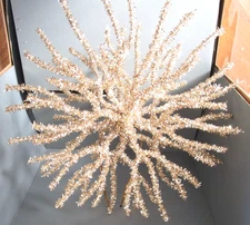 Pottery Barn ~ German Glass Glitter Coral Tree Topper ~ NIB ~ NLA + HTF!!