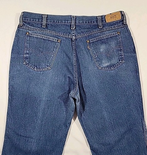 Jean homme vintage années 80 Levi's 557 pour cowboys taille 38x31 (convient à 36x30) fabriqué aux USA - Photo 11 sur 23