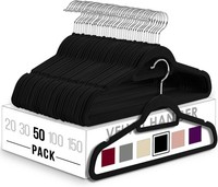 Utopia Home Premium Rutschfeste KleiderbüGel- (Schwarz, 50Er-Pack)