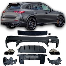 F&uuml;r Mercedes X254 GLC-KLASSE Diffusor + Auspuffblenden 2X2 (CHROM) 63