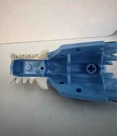 LEGO Ninjago Jay lighting dragon head and jaw. And Zane ice dragon head